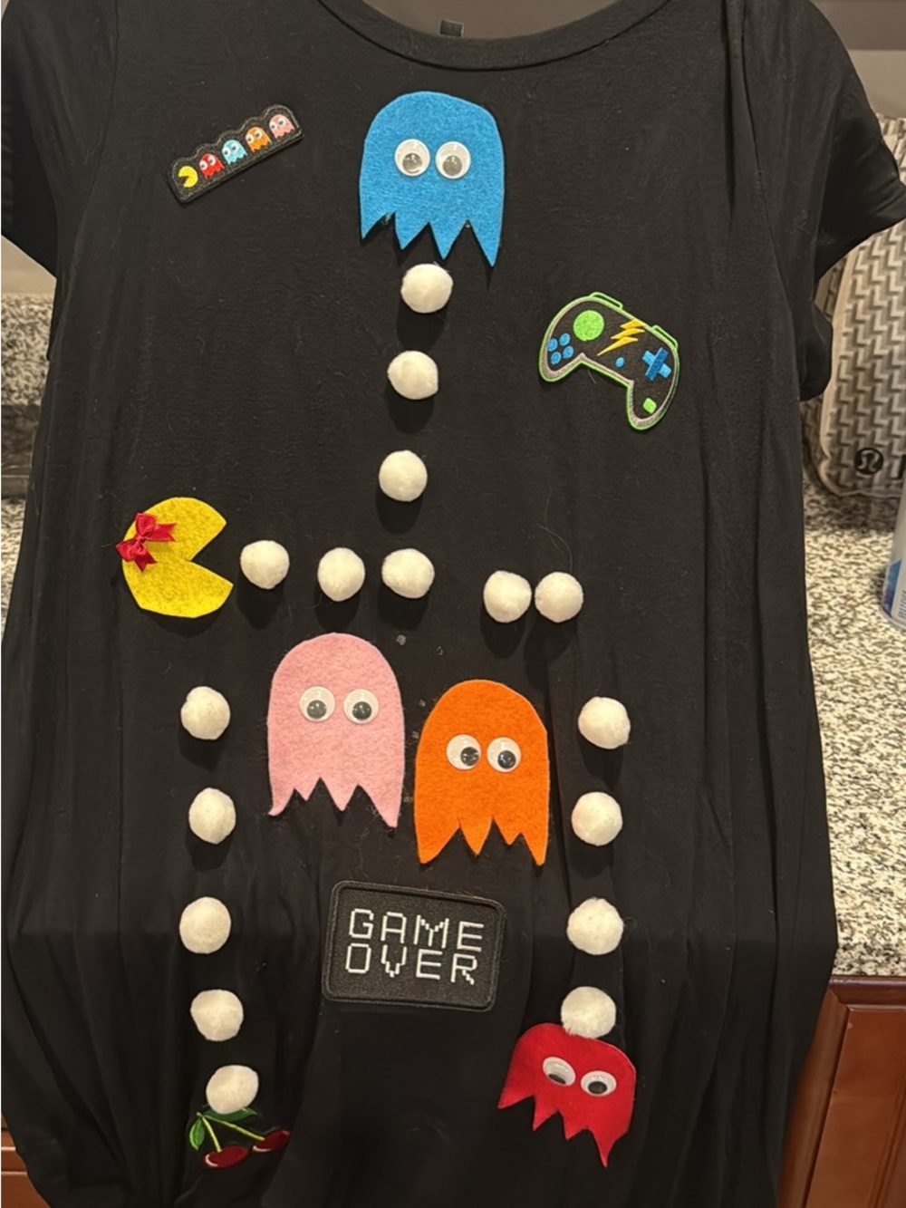Black Pac-Man Themed Game Over dress - express